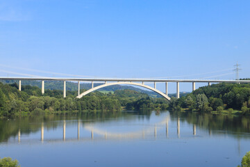Froschgrundsee bridge, Reservoir and viaduct, Franconia, Germany