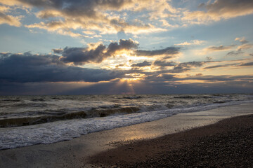 sunset on the black sea