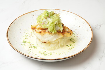 Grilled cod fish