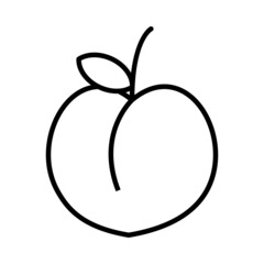 Apricot Vector Line Icon Design