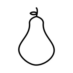 Pear Vector Line Icon Design