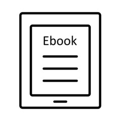 Fototapeta premium E book Vector Line Icon Design