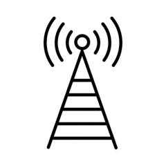 Signal tower Vector Line Icon Design