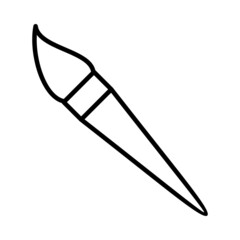 Paint Brush Vector Line Icon Design