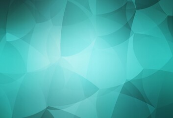 Fototapeta premium Light Green vector background with polygonal style.