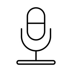 Microphone Vector Line Icon Design