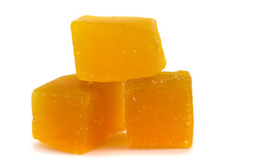 Rahat lukum cubes isolated on white background