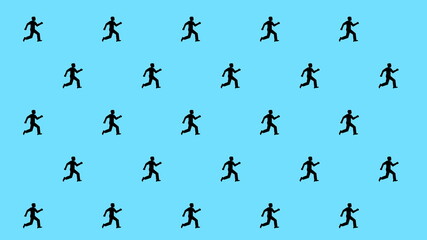 walking sign pattern background