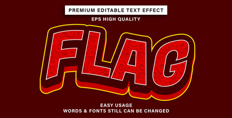 Editable text effect flag