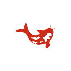 Koi fish logo design template