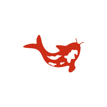 Koi fish logo design template