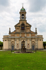 Fototapeta na wymiar Sanctuary of Madonna Dei Campi in Stezzano , province of Bergamo , Italy