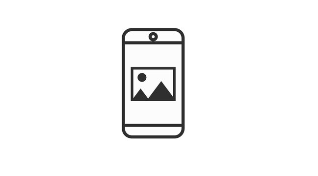 Image Smartphone Icon. Vector isolated illustration of a device with a picture or image signtrading_icon4