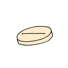 Tablet. Vitamins. Medicine. Treatment. The medicine. Vector. Doodle. Hand-drawn illustration.