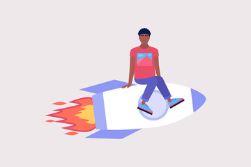 Successful, startup concept