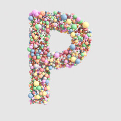 Colorful Sweet Letter Concept