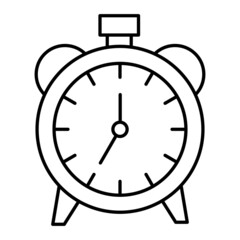 Vector Table Clock Outline Icon Design
