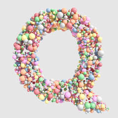 Colorful Sweet Letter Concept