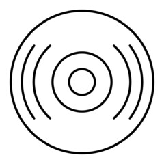 Vector Lp Disc Outline Icon Design