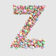 Colorful Sweet Letter Concept