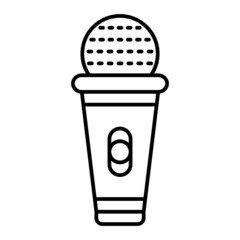 Vector Toy Mic Outline Icon Design