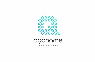 dot technology letter Q logo, technology logo. bitcoin logo, security logo, internet logo, connect logo, dynamic logo