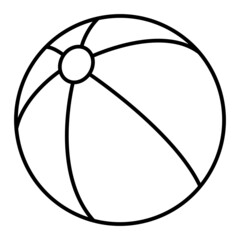 Vector Beach Ball Outline Icon Design