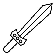 Vector Toy Sword Outline Icon Design