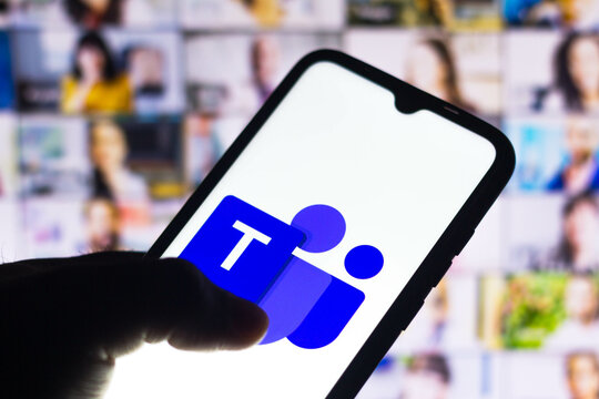 July 27, 2021, Brazil. In this photo illustration the Microsoft Teams logo seen displayed on a smartphone.