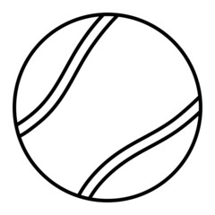 Vector Tennis Ball Outline Icon Design