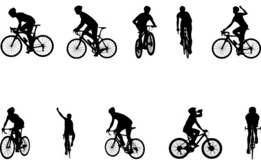 Estores personalizados de deportes con tu foto Cycling silhouette vector