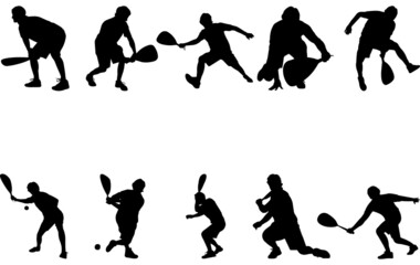 Racquetball silhouette vector
