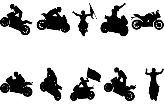 MotoGP Bike silhouette vector
