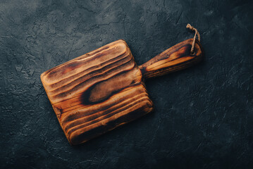 Cutting Board with Handle on Concrete Surface