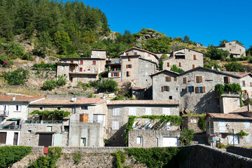 Obraz premium Jaujac, village des Ardèche