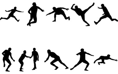 Kabaddi silhouette vector