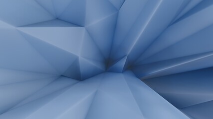 Obraz na płótnie Canvas Abstract background of blue triangular pattern 3d render 