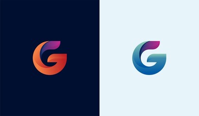 dynamics colorful letter G logo design