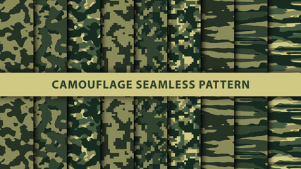 Military and army camouflage seamless pattern