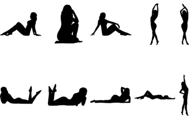 Fit Woman Silhouette Vector