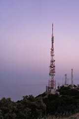 telecommunication tower on the hill