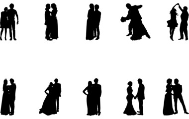 Prom Couple Silhouette Vector  © Loveleen