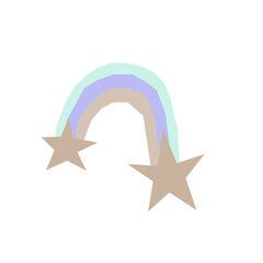 rainbow arch minimalist boho element icon.