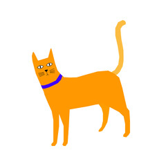 cartoon funny cat portrait icon