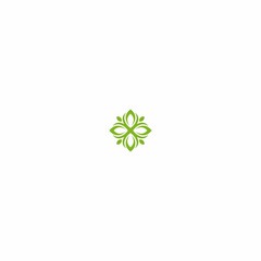 FLOWER LEAF LOGO ICON VECTOR