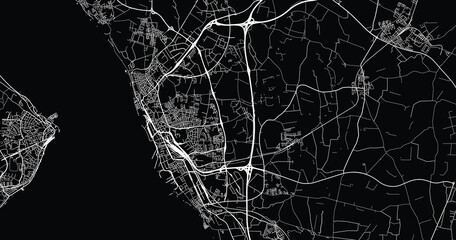 Urban vector city map of Helsinborg, Sweden, Europe © ink drop