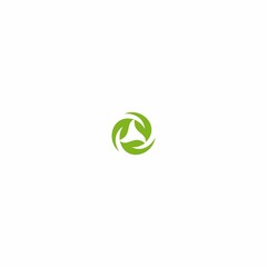 CIRCLE LEAF LOGO NATURE ECOLOGY ICON VECTOR