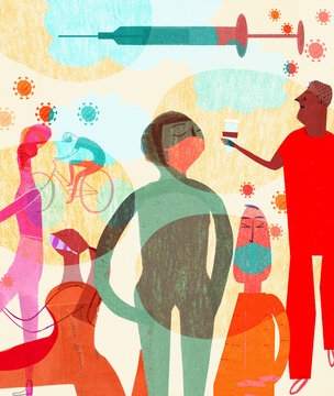 Coronavirus, wearing masks and vaccination