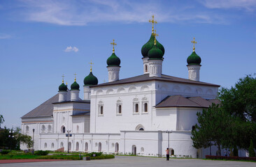 Fototapeta na wymiar Russia, Astrakhan 07/27/2021. Church in the Astrakhan Kremlin.