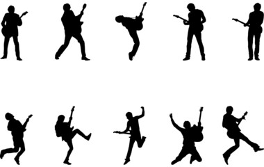 Guitar Player  Silhouette vector cut files